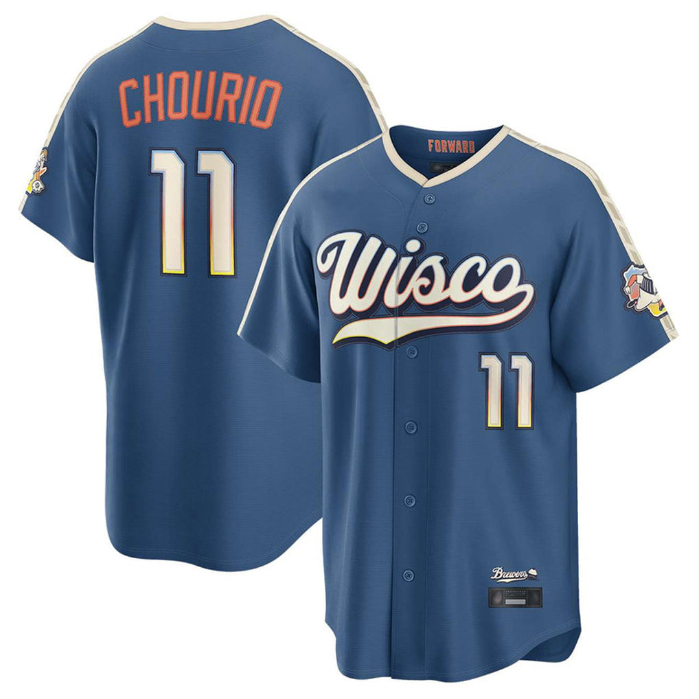 Johmsee M.Brewers #11 Jackson Chourio Player Blue 2026 City Connect Home Game Stitched Jerseys