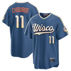 Johmsee M.Brewers #11 Jackson Chourio Player Blue 2026 City Connect Home Game Stitched Jerseys