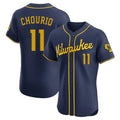 Johmsee M.Brewers #11 Jackson Chourio Player Navy Home Limited Elite Stitched Jerseys