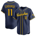 Johmsee M.Brewers #11 Jackson Chourio Player Navy Home Limited Stitched Jerseys