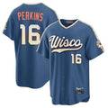 Johmsee M.Brewers #16 Blake Perkins Player Blue 2026 City Connect Home Game Stitched Jerseys