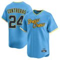 Johmsee M.Brewers #24 William Contreras Player Light Blue City Connect Home Limited Stitched Jerseys