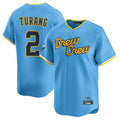 Johmsee M.Brewers #2 Brice Turang Player Light Blue City Connect Home Limited Stitched Jerseys