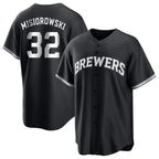 Johmsee M.Brewers #32 Jacob Misiorowski Player Black Game Home Stitched Jerseys