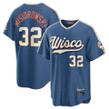 Johmsee M.Brewers #32 Jacob Misiorowski Player Blue 2026 City Connect Home Game Stitched Jerseys