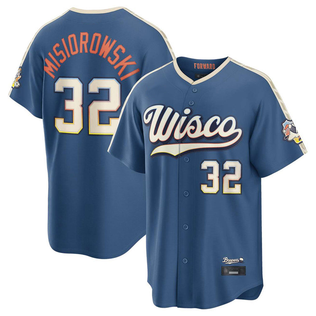 Johmsee M.Brewers #32 Jacob Misiorowski Player Blue 2026 City Connect Home Game Stitched Jerseys