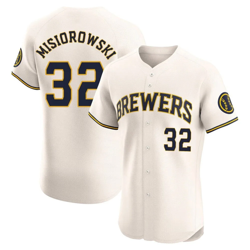Johmsee M.Brewers #32 Jacob Misiorowski Player Cream Home Limited Elite Stitched Jerseys