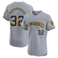 Johmsee M.Brewers #32 Jacob Misiorowski Player Gray Home Limited Elite Stitched Jerseys