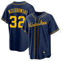 Johmsee M.Brewers #32 Jacob Misiorowski Player Navy Home Game Stitched Jerseys