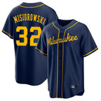 Johmsee M.Brewers #32 Jacob Misiorowski Player Navy Home Game Stitched Jerseys