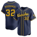 Johmsee M.Brewers #32 Jacob Misiorowski Player Navy Home Limited Stitched Jerseys