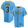 Johmsee M.Brewers #3 Joey Ortiz Player Light Blue City Connect Home Game Stitched Jerseys