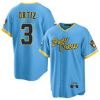 Johmsee M.Brewers #3 Joey Ortiz Player Light Blue City Connect Home Game Stitched Jerseys