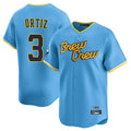 Johmsee M.Brewers #3 Joey Ortiz Player Light Blue City Connect Home Limited Stitched Jerseys