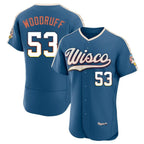 Johmsee M.Brewers #53 Brandon Woodruff Player Blue 2026 City Connect Home Limited Elite Stitched Jerseys