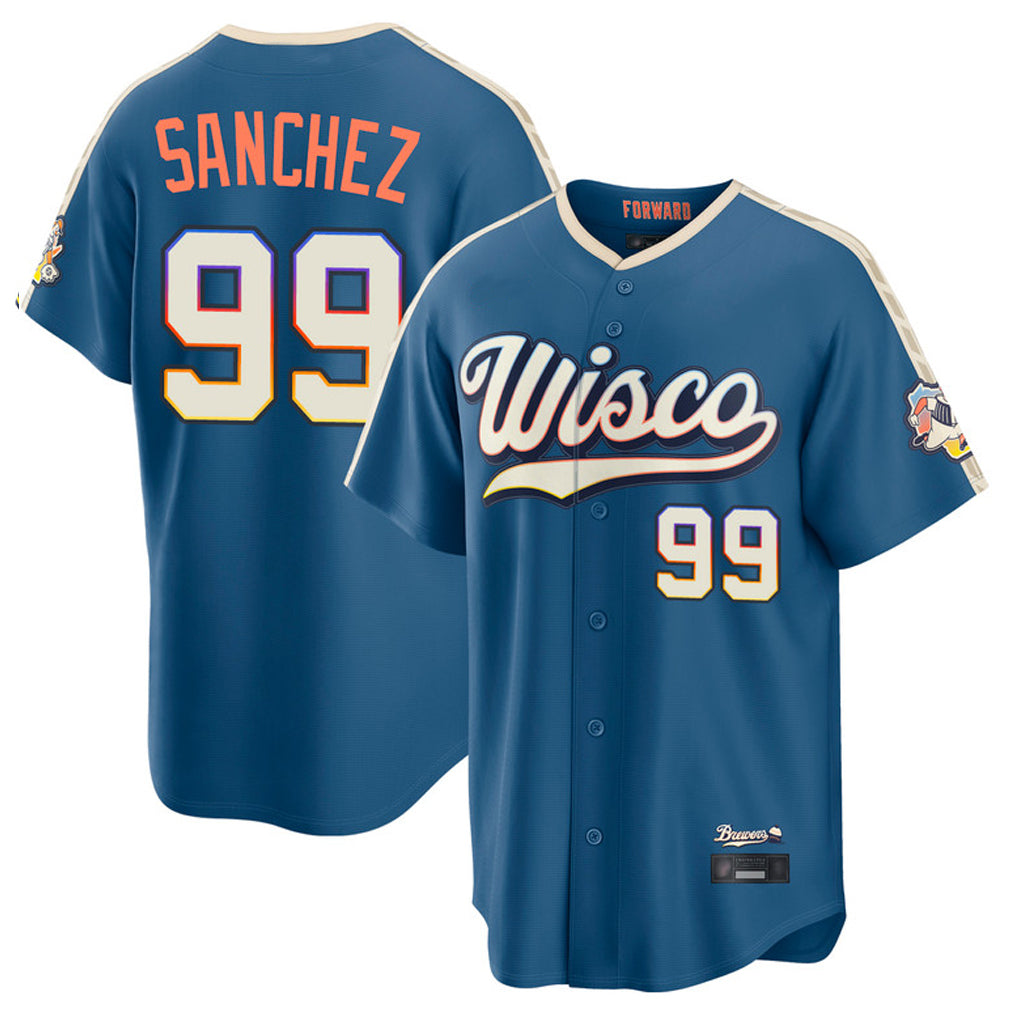 Johmsee M.Brewers #99 Gary Sanchez Player Blue 2026 City Connect Home Game Stitched Jerseys