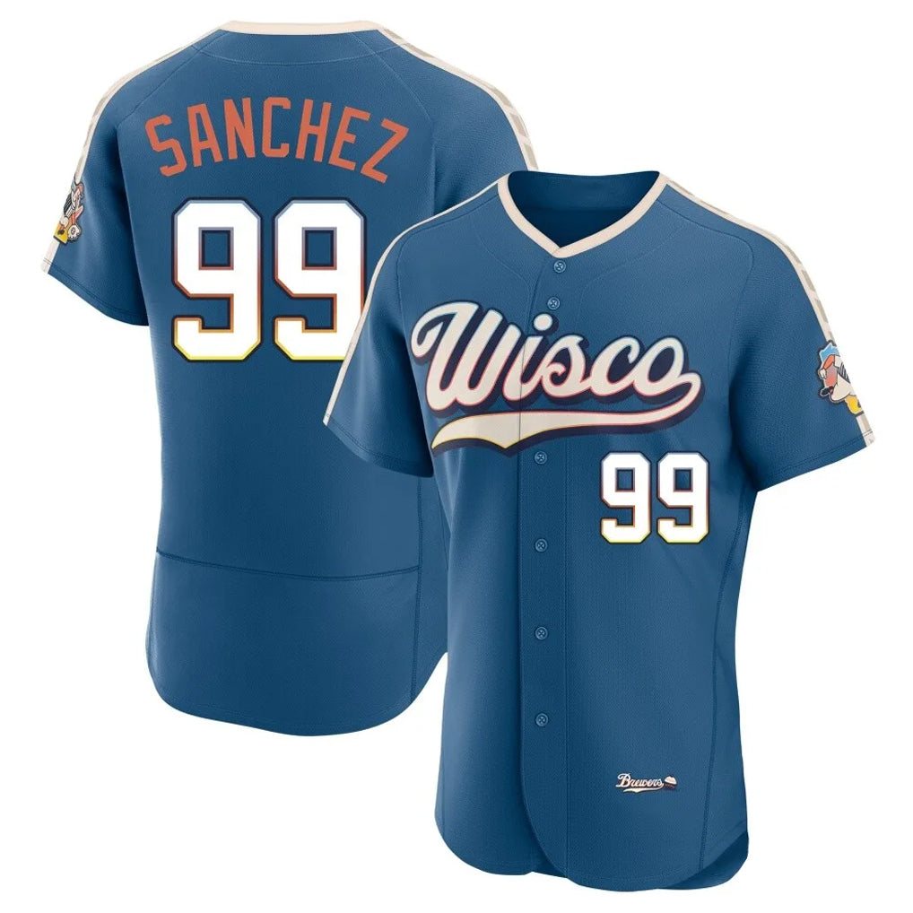 Johmsee M.Brewers #99 Gary Sanchez Player Blue 2026 City Connect Home Limited Elite Stitched Jerseys