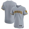 Johmsee M.Brewers Blank Player Gray Home Limited Elite Stitched Jerseys