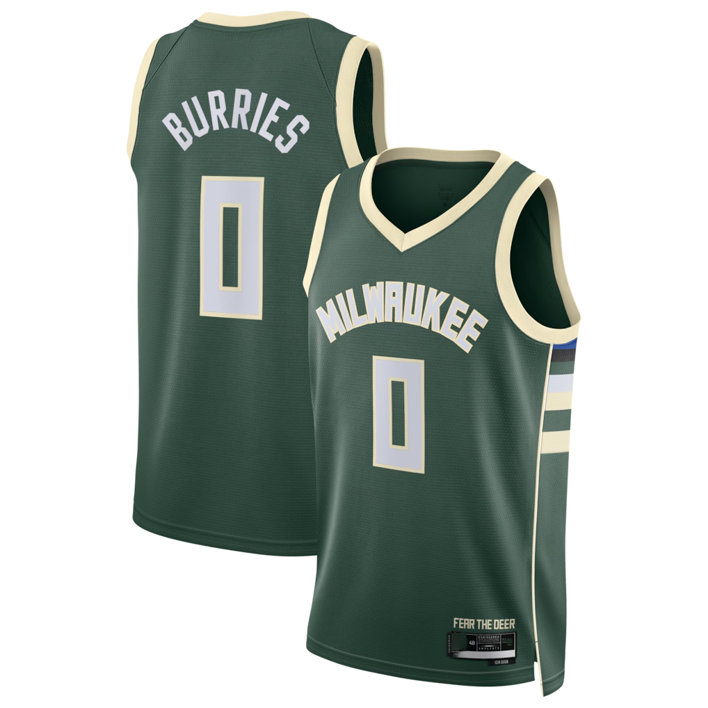 Johmsee M.Bucks #0 Brayden Burries Hunter Green Swingman Jerseys - Icon Edition