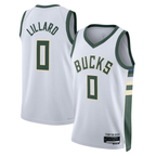 Johmsee M.Bucks #0 Damian Lillard White Fear The Deer Swingman Player Jerseys - Association Edition