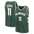 Johmsee M.Bucks #11 Tyler Herro Hunter Green Fast Break Replica Jerseys - Icon Edition