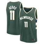 Johmsee M.Bucks #11 Tyler Herro Hunter Green Fast Break Replica Jerseys - Icon Edition