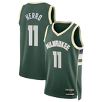 Johmsee M.Bucks #11 Tyler Herro Hunter Green Swingman Jerseys - Icon Edition