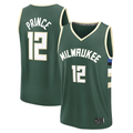Johmsee M.Bucks #12 Taurean Prince Hunter Green Fast Break Replica Player Jerseys - Icon Edition