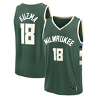 Johmsee M.Bucks #18 Kyle Kuzma Hunter Green Fast Break Replica Player Jerseys - Icon Edition
