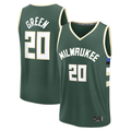 Johmsee M.Bucks #20 A.J. Green Hunter Green Fast Break Replica Player Jerseys - Icon Edition