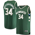 Johmsee M.Bucks #34 Giannis Antetokounmpo Hunter Green Big & Tall Fast Break Player Jerseys - Icon Edition