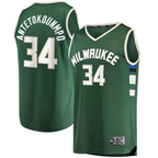 Johmsee M.Bucks #34 Giannis Antetokounmpo Hunter Green Big & Tall Fast Break Player Jerseys - Icon Edition