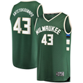 Johmsee M.Bucks #43 Thanasis Antetokounmpo Hunter Green Fast Break Replica Player Jerseys - Icon Edition