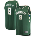Johmsee M.Bucks #9 Bobby Portis Green Fast Break Replica Jerseys - Icon Edition