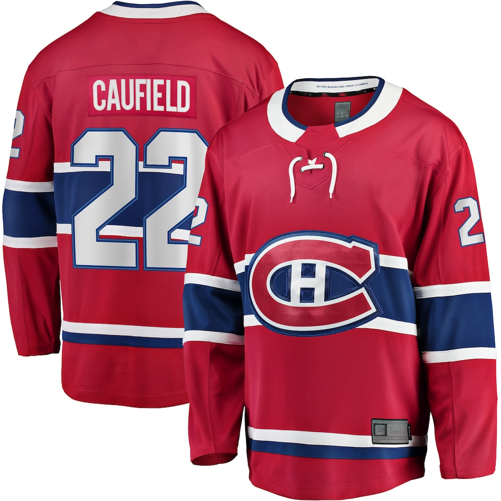 Johmsee M.Canadiens #22 Cole Caufield Red Home Breakaway Replica Jerseys