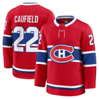 Johmsee M.Canadiens #22 Cole Caufield Red Home Premium Jerseys