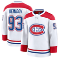 Johmsee M.Canadiens #93 Ivan Demidov White Away Premium Jerseys