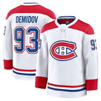 Johmsee M.Canadiens #93 Ivan Demidov White Away Premium Jerseys