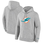 Johmsee M.Dolphins Gray LOGO Pullover Hoodies Limited Blank Player Stitched Jerseys