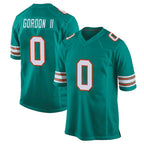 Johmsee M.Dolphins #0 Ollie Gordon II Player Aqua Alternate Home Game Stitched Jerseys