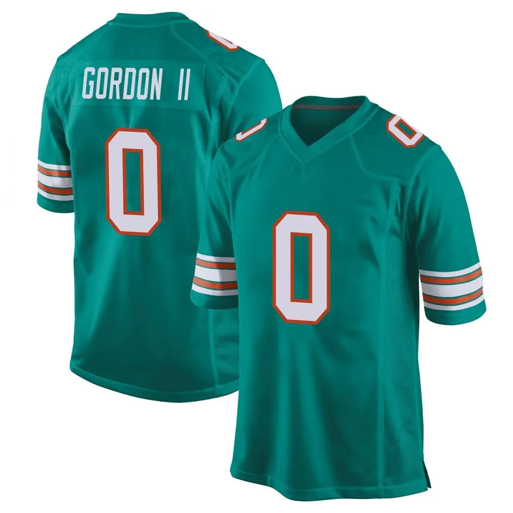 Johmsee M.Dolphins #0 Ollie Gordon II Player Aqua Alternate Home Game Stitched Jerseys