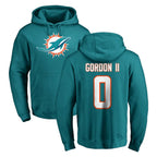 Johmsee M.Dolphins #0 Ollie Gordon II Player Aqua LOGO Pullover Hoodies Limited Stitched Jerseys