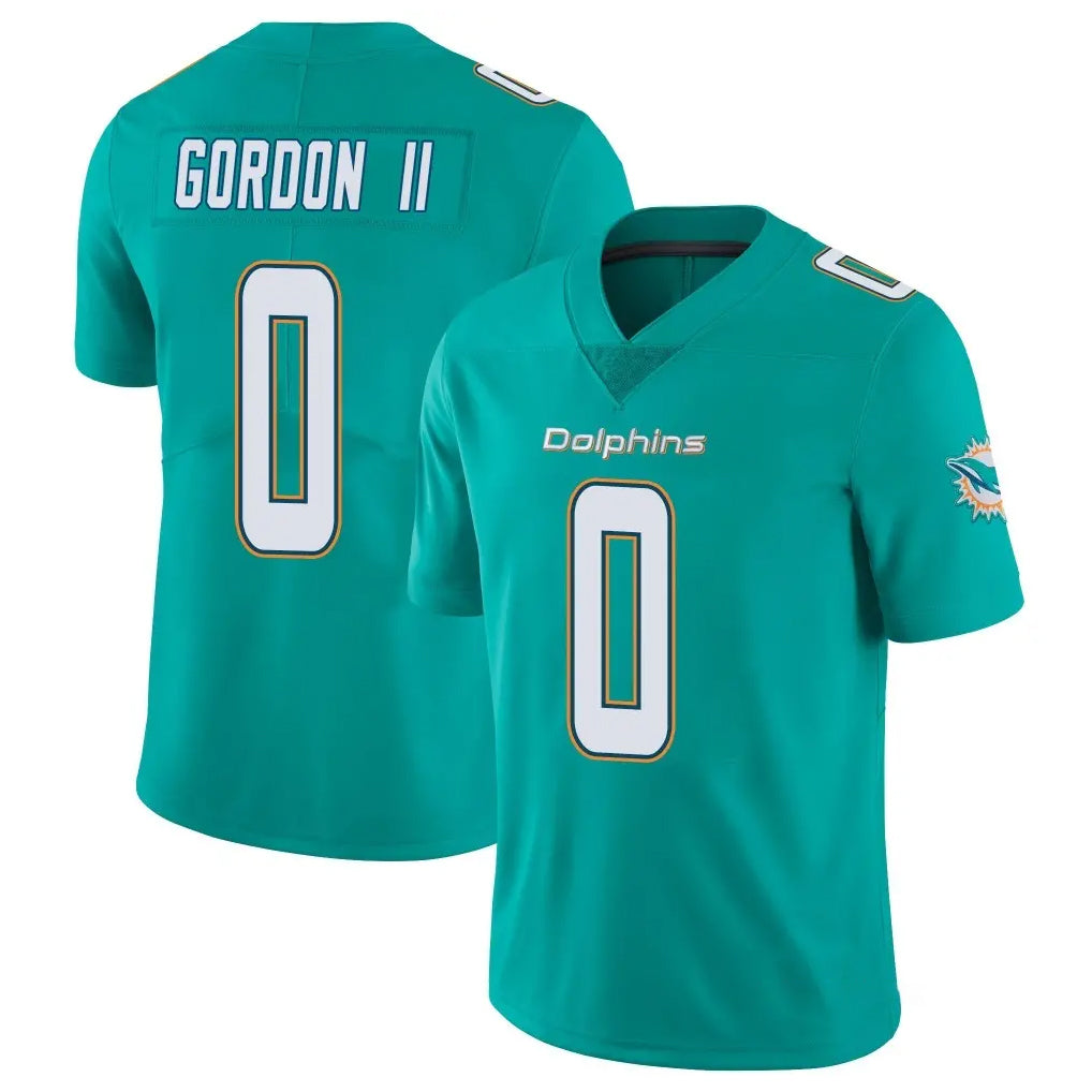 Johmsee M.Dolphins #0 Ollie Gordon II Player Aqua Limited Vapor Untouchable Home Game Stitched Jerseys