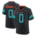 Johmsee M.Dolphins #0 Ollie Gordon II Player Black Pitch Rivalries Collection Home Game Stitched Jerseys