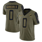 Johmsee M.Dolphins #0 Ollie Gordon II Player Olive Salute To Service Limited Game Stitched Jerseys