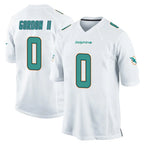 Johmsee M.Dolphins #0 Ollie Gordon II Player White Home Game Stitched Jerseys