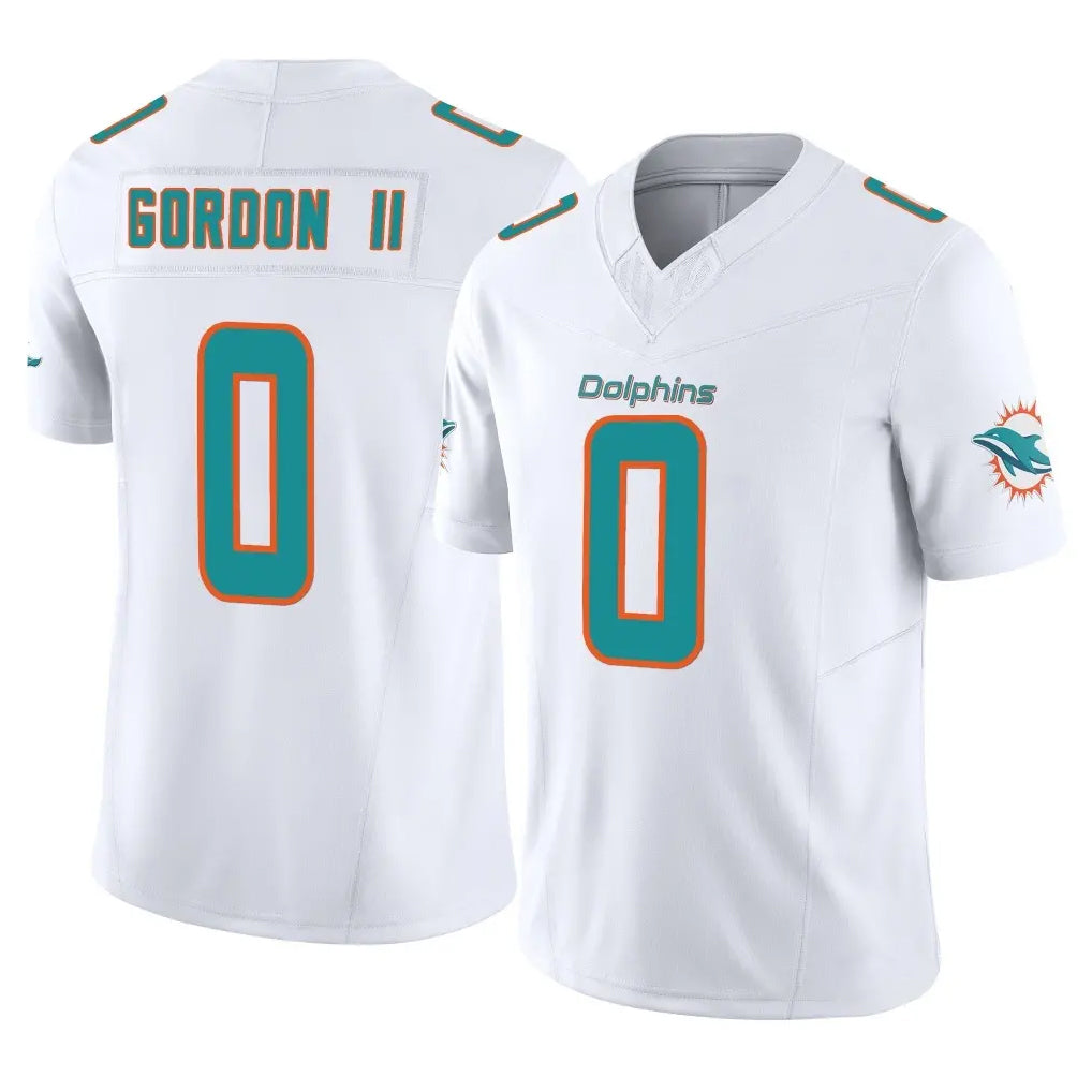 Johmsee M.Dolphins #0 Ollie Gordon II Player White Limited Vapor F.U.S.E. Home Game Stitched Jerseys