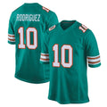 Johmsee M.Dolphins #10 Jacob Rodriguez Player Aqua Alternate Home Game Stitched Jerseys