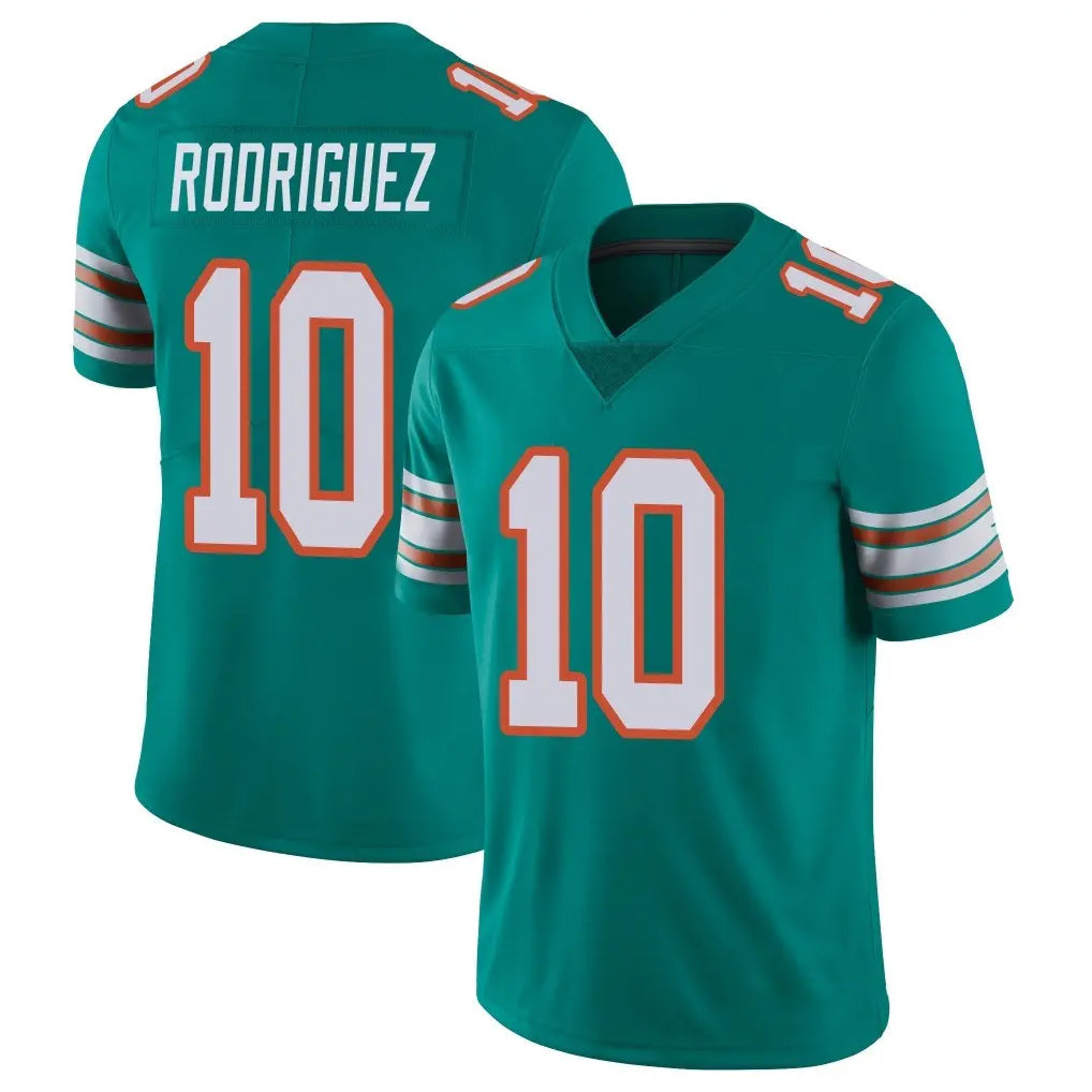 Johmsee M.Dolphins #10 Jacob Rodriguez Player Aqua Limited Alternate Vapor Untouchable Home Game Stitched Jerseys