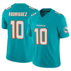 Johmsee M.Dolphins #10 Jacob Rodriguez Player Aqua Limited Vapor F.U.S.E. Home Game Stitched Jerseys